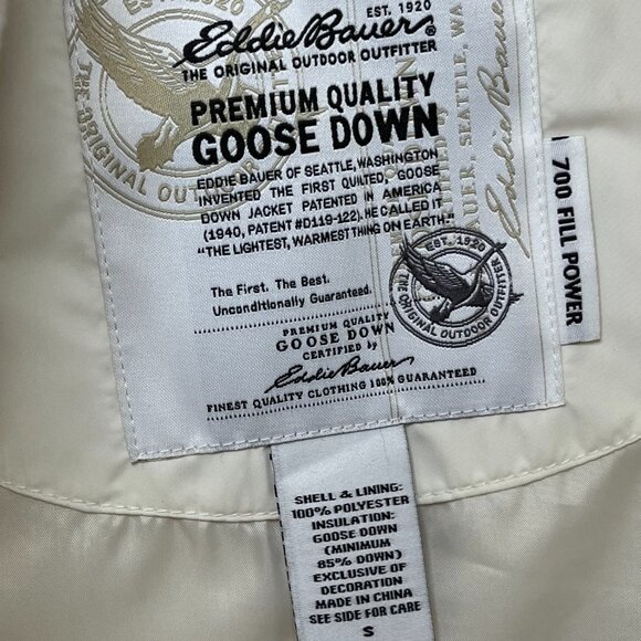 Eddie Bauer Women's White Premium EB700 Down Puffer Outdoor Vest Sz Sm - Picture 9 of 13
